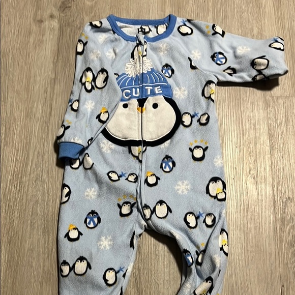 PJ Place Blue Penguin Print Kids One Piece 2T - Picture 1 of 1